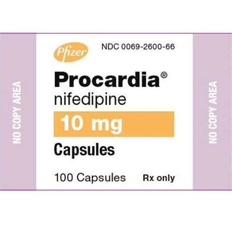 Nifedipine (Procardia) .
